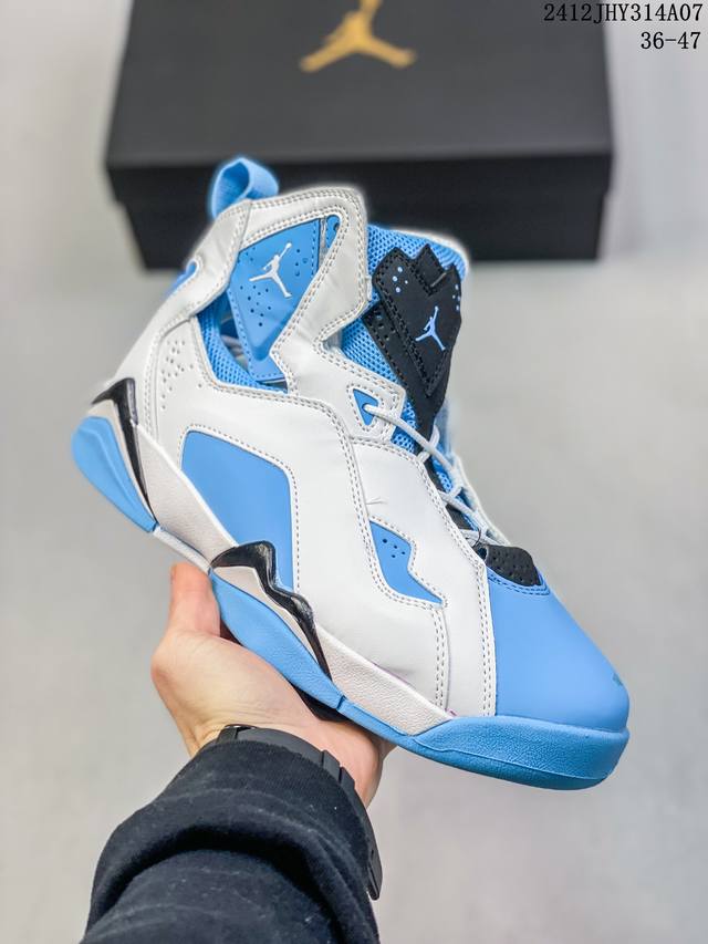 真标nike Jordan True Flight 舒适 防滑轻便 高帮 耐克 复古篮球鞋 货号:342964 010 尺码:36-47 Id:12Jhy314