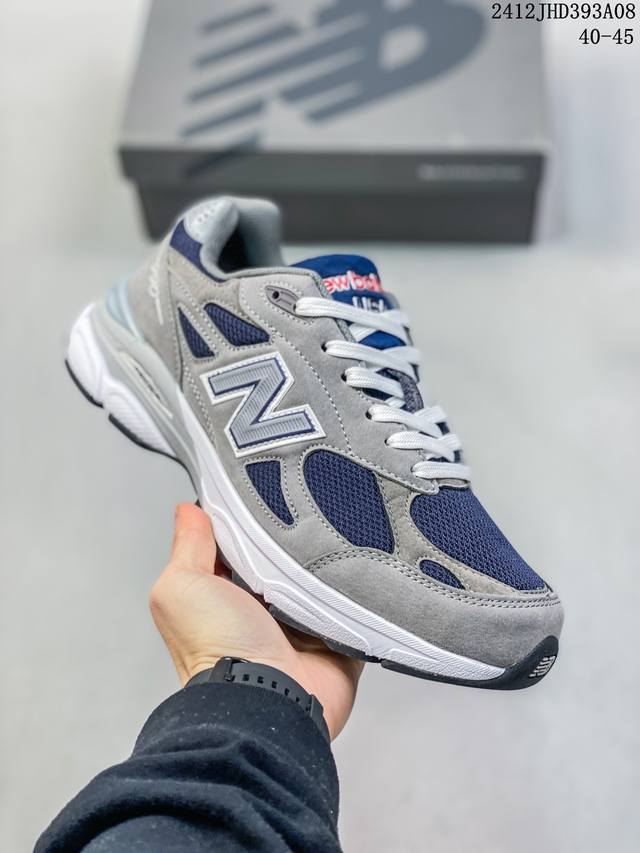 新百伦new Balance Nb990 复古休闲慢跑鞋 采用原厂材料和胶水 网面透气舒适 复古耐磨休闲百搭跑步鞋 个性断掌运动鞋 织物材质 全套模具 原装皮料