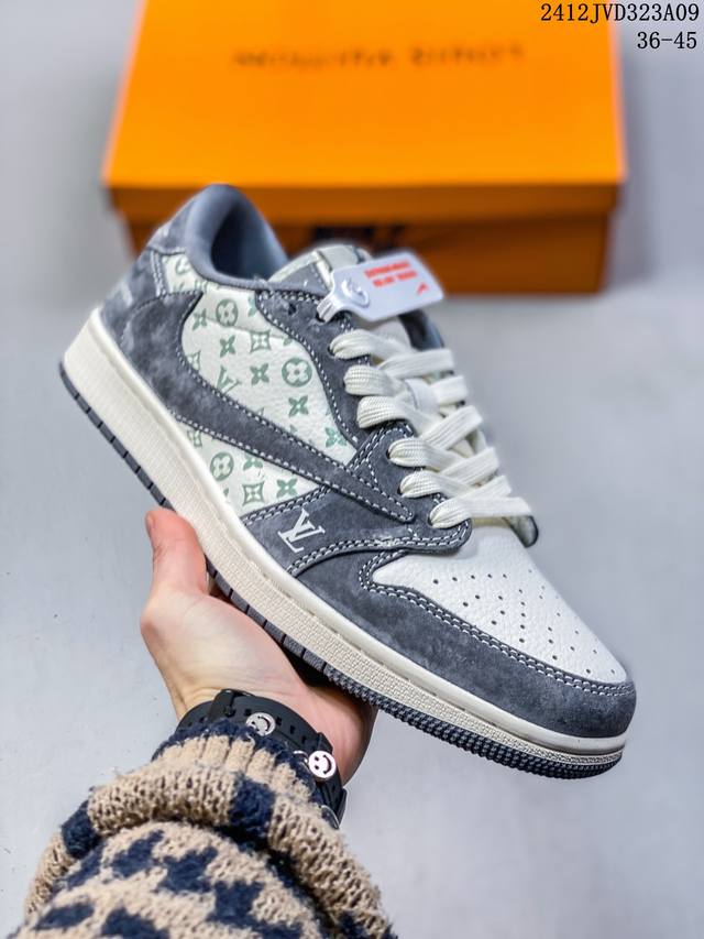 海外爆款限量发售！公司级 Travis Scott X Fragment Design X Jordan Air Jordan 1 Low Og Sp Lv联名