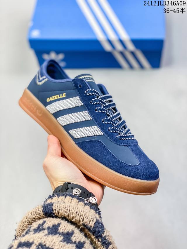 公司级clot X Adidas Originals Gazelle By Ec 舒适百搭 防滑耐磨 低帮 板鞋 货号:Ih3725 尺码:36 36.5 37