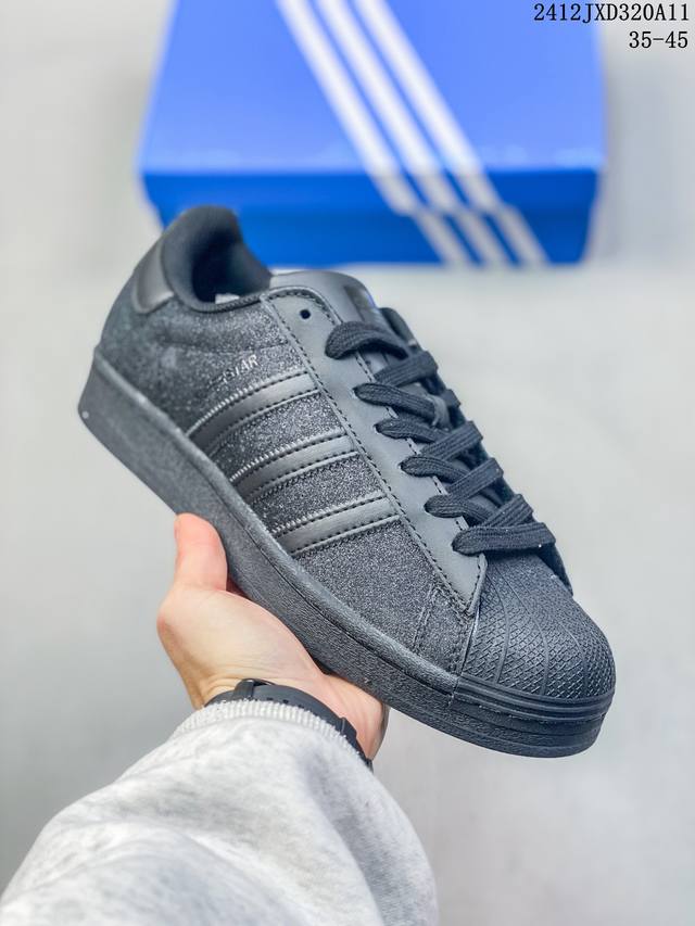 公司级忍者神龟 X Adidas Originals Superstar系列’Shredder’经典百搭 防滑耐磨 低帮 板鞋 货号:Ih7767 尺码:35.