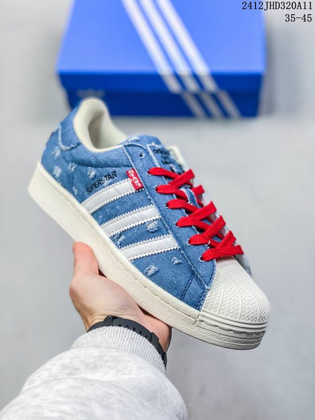 公司级忍者神龟 X Adidas Originals Superstar系列’Shredder’经典百搭 防滑耐磨 低帮 板鞋 货号:Ih7767 尺码:35.