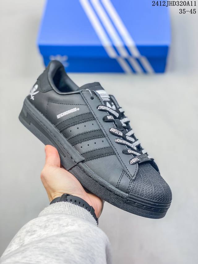 公司级忍者神龟 X Adidas Originals Superstar系列’Shredder’经典百搭 防滑耐磨 低帮 板鞋 货号:Ih7767 尺码:35.