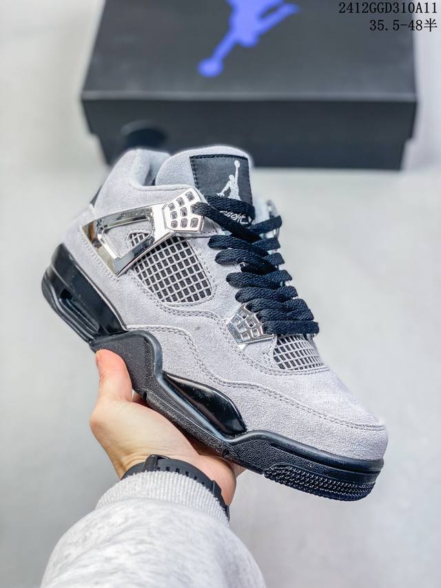 Air Jordan 4 Retro Travis Scott Cactus Jack 乔四 魅力蓝 独家原厂头层磨砂牛皮制作 原档案原模具 原厂楦头 原厂磨具