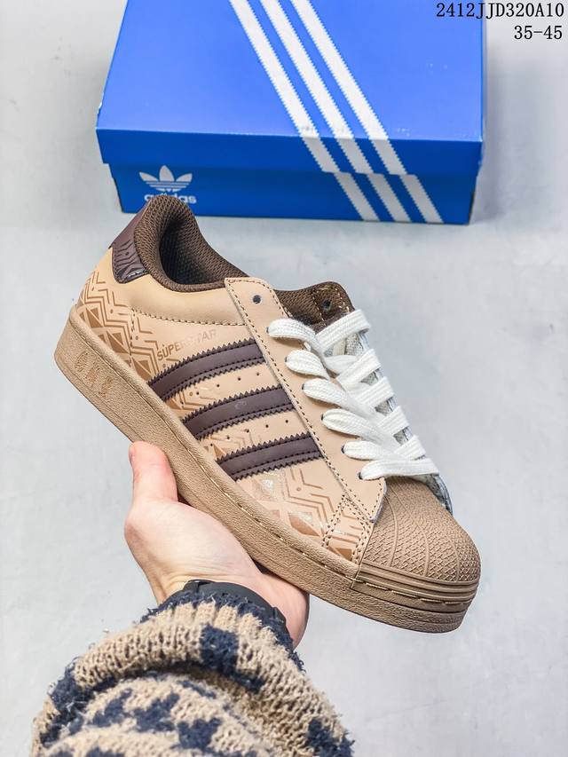 公司级阿迪达斯adidas三叶草 Originals Superstar Sstrn 2024 贝壳头系列低帮经典百搭休闲运动板鞋 货号:B34070 尺码:3