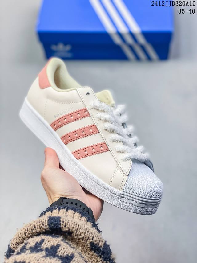 公司级阿迪达斯adidas三叶草 Originals Superstar Sstrn 2024 贝壳头系列低帮经典百搭休闲运动板鞋 货号:B34070 尺码:3