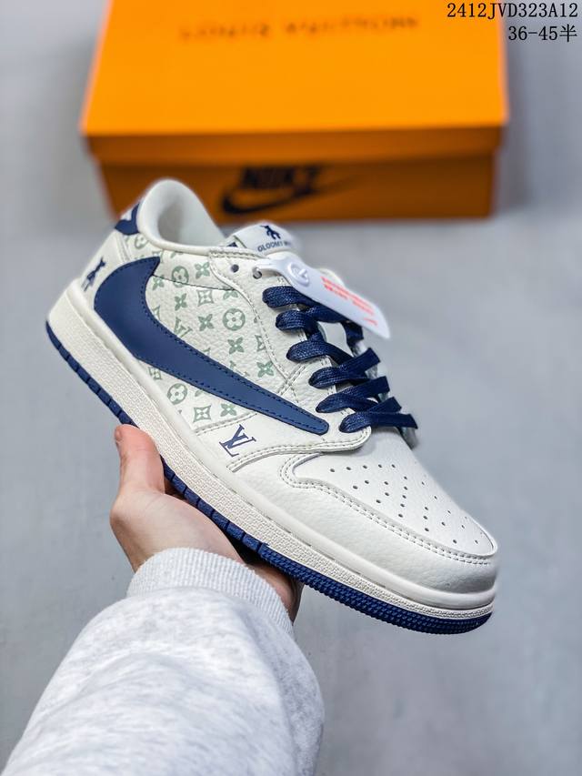 海外爆款限量发售！公司级 Travis Scott X Fragment Design X Jordan Air Jordan 1 Low Og Sp Lv联名