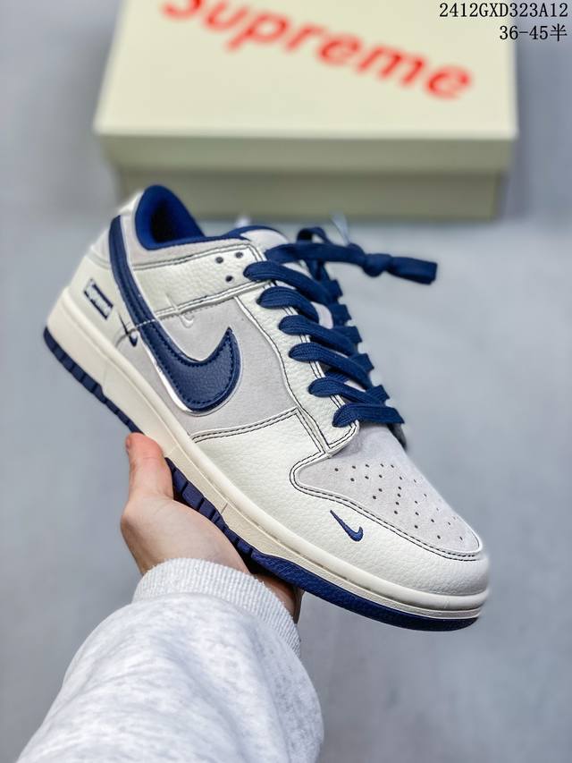 Nike Sb Dunk Low “闪电联名 米蓝蓝勾” 周年高端定制 低帮休闲板鞋 定制鞋盒 大厂纯原品质出货 超高清洁度 皮料切割干净无任何毛边 细节完美