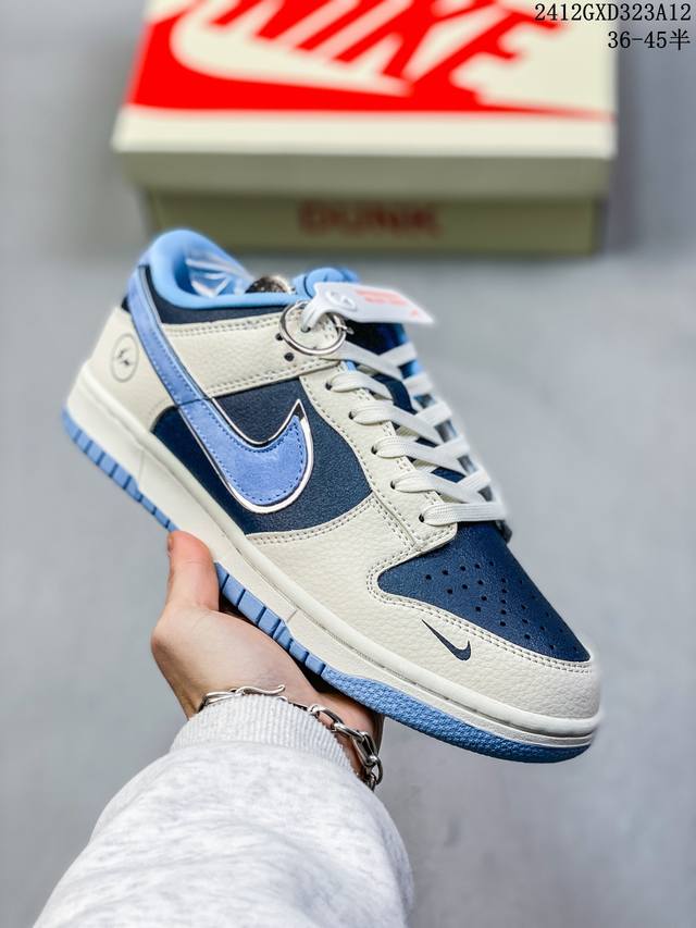 Nike Sb Dunk Low “闪电联名 米蓝蓝勾” 周年高端定制 低帮休闲板鞋 定制鞋盒 大厂纯原品质出货 超高清洁度 皮料切割干净无任何毛边 细节完美