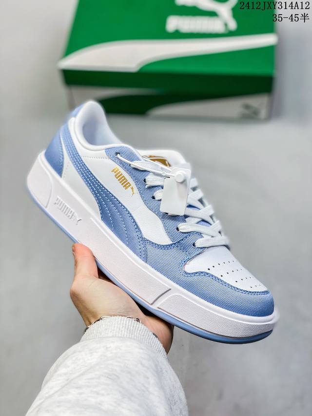 公司级puma Lx Court Low Denim防滑耐磨 彪马低帮经典百搭休闲运动板鞋 货号:394210 01 尺码:35.5 36 37 37.5 38