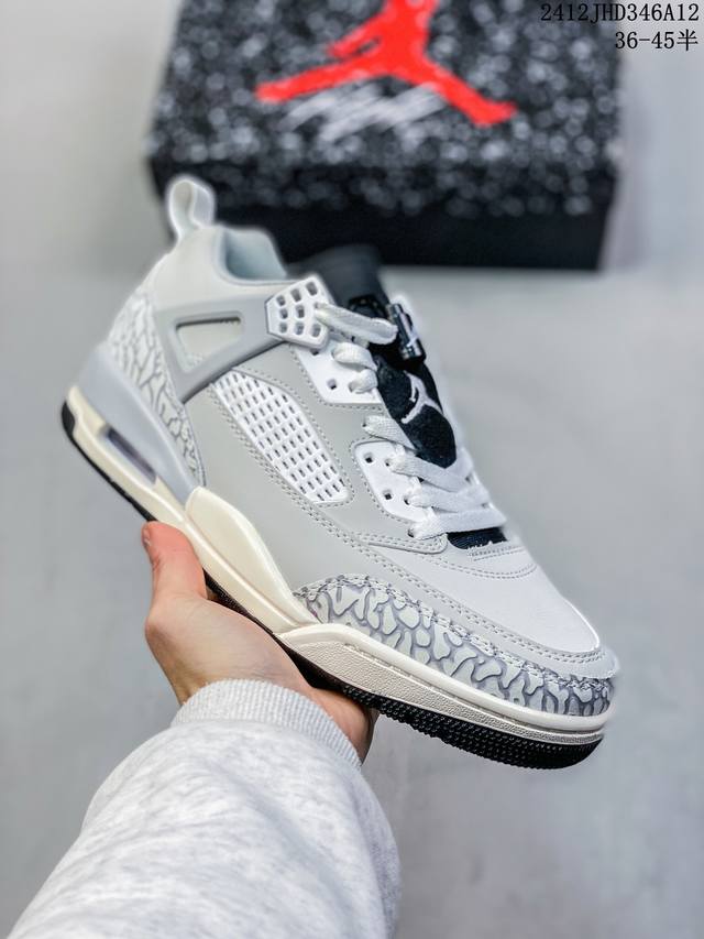 耐克 Nike Jordan Spizike Low 经典爆裂纹复古运动篮球鞋！全新低帮造型吸睛！整双鞋在融合了 Air Jordan 经典鞋款中的标志性元素之