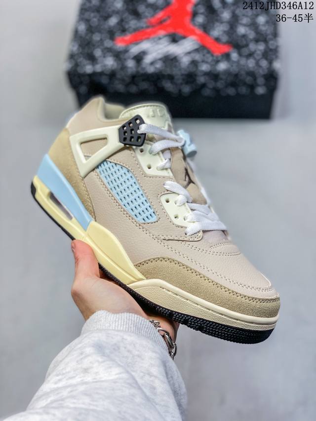 耐克 Nike Jordan Spizike Low 经典爆裂纹复古运动篮球鞋！全新低帮造型吸睛！整双鞋在融合了 Air Jordan 经典鞋款中的标志性元素之