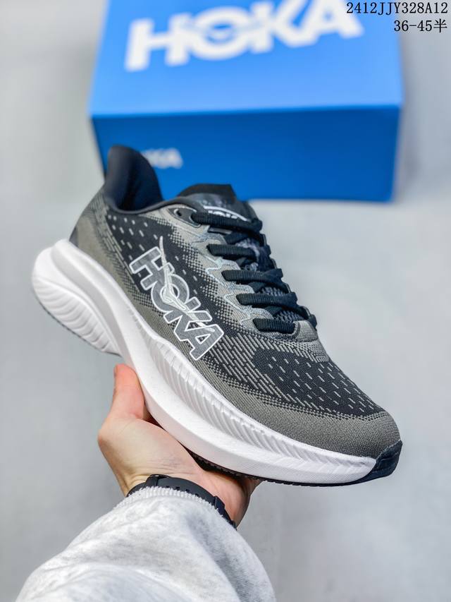 Hoka One One独特的竞训鞋,主打舒适软弹hokamach马赫6#竞速跑鞋 Hoka Mach 6 轻盈且富有弹性的舒适感！迄今为止最轻量灵敏的mach