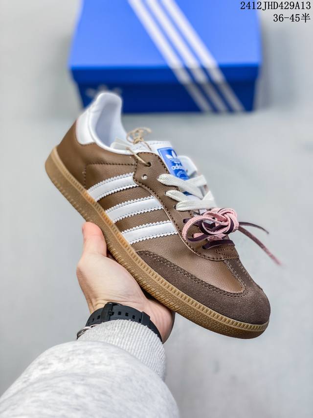 公司级阿迪达斯三叶草adidas Originals Samba Og 桑巴舞系列绅士德训足球风百搭低帮休闲运动板鞋 货号:Ie5836 尺码:36 36.5