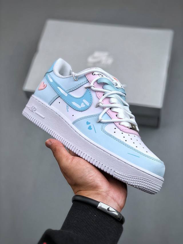 Nike Air Force 1 Low 07 Valentine‘S Day 情人节白粉红原楦头原纸板 打造纯正低帮空军版型专注外贸渠道 全掌内置蜂窝气垫 原