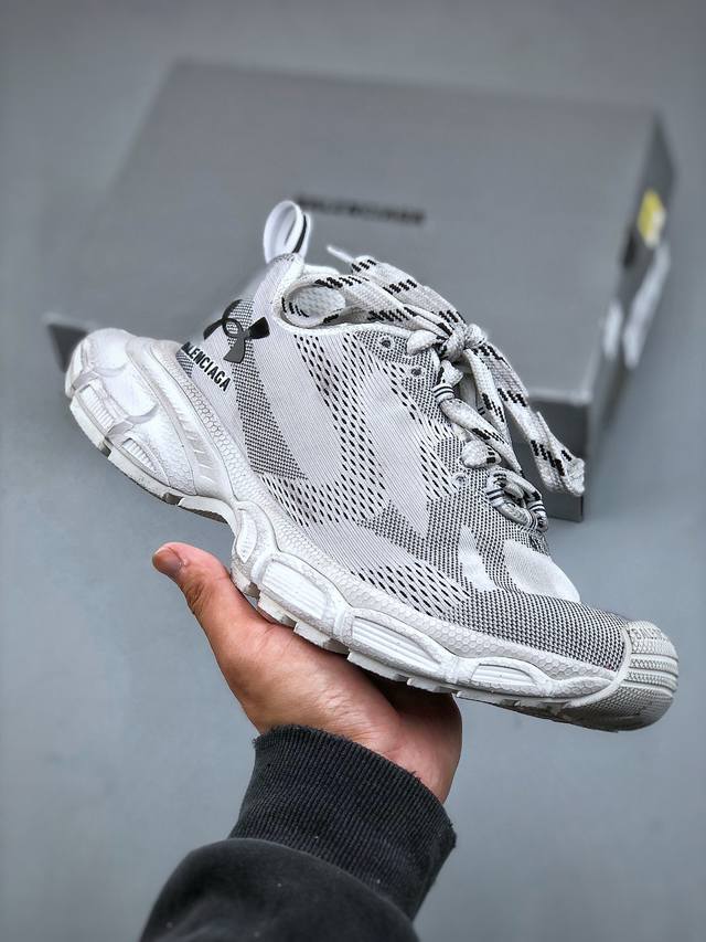 法国高端奢侈品牌-巴黎世家balenciaga 3Xl Sneakers 3+系列低帮复古阔型底姥爹风潮流百搭休闲慢跑鞋男女鞋配件防尘袋及附送鞋带,升级加厚鞋盒