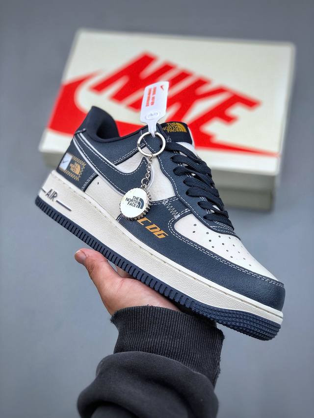 Nike Air Force 1'07 Low 北面联名 Cdg深蓝 空军一号低帮休闲板鞋 Kk1988-014 #原楦头原纸板 原装鞋盒 定制五金配件 内置全