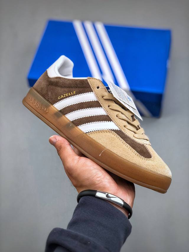 Adidas Gazelle Indoor Trainers Olympic Pack Blue 羚羊内训系列低帮复古德训风百搭休闲运动板鞋“奥运条纹宝蓝红白生