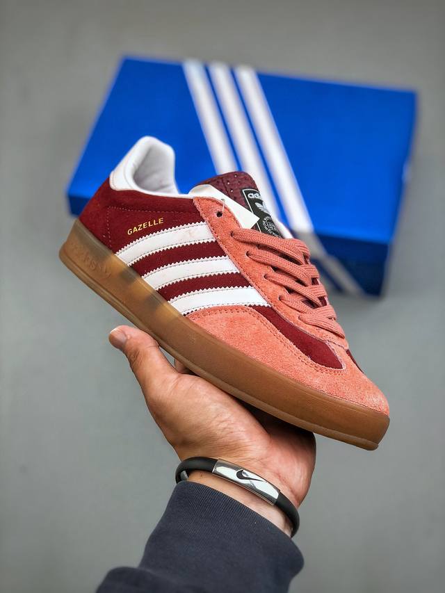 Adidas Gazelle Indoor Trainers Olympic Pack Blue 羚羊内训系列低帮复古德训风百搭休闲运动板鞋“奥运条纹宝蓝红白生