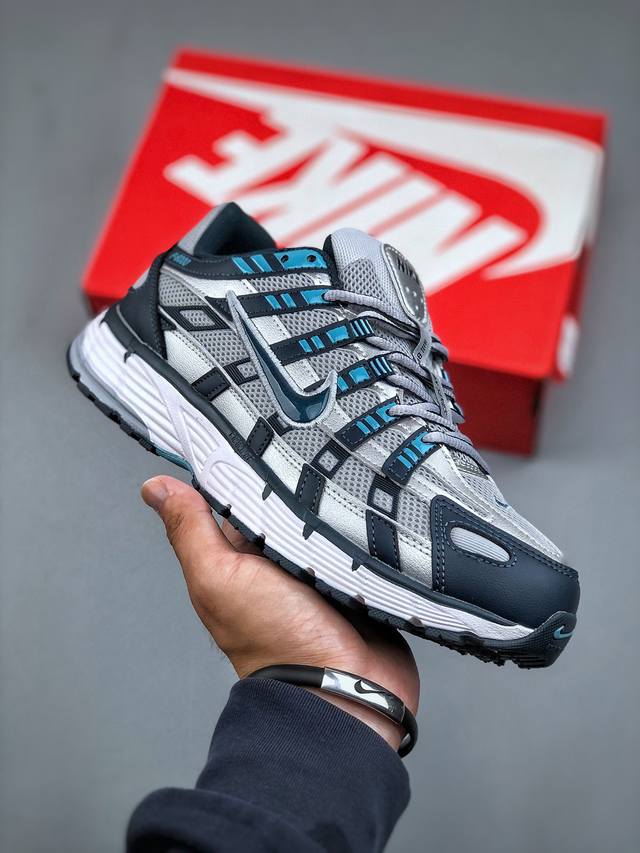 Nike P-6000 Premium Silver Pewter Blue 系列低帮复古老爹风休闲运动舒适慢跑鞋 Cd6404 402 尺码：35 36 36