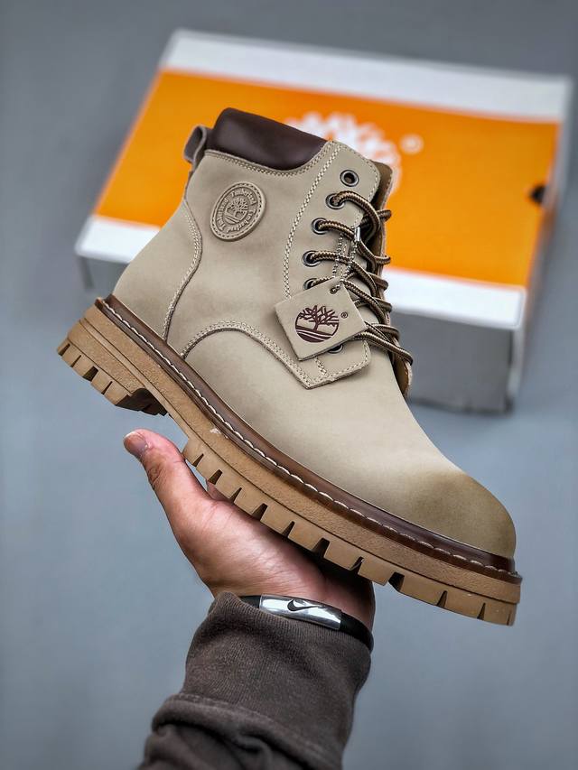 新货#Timberland添柏岚 天伯伦户外高帮休闲大黄靴系列 #广东大厂品质 原盒原包装 #24Ss新款 时尚潮流搭配 面料采用意大利顶级磨砂细纹牛皮 搭配防