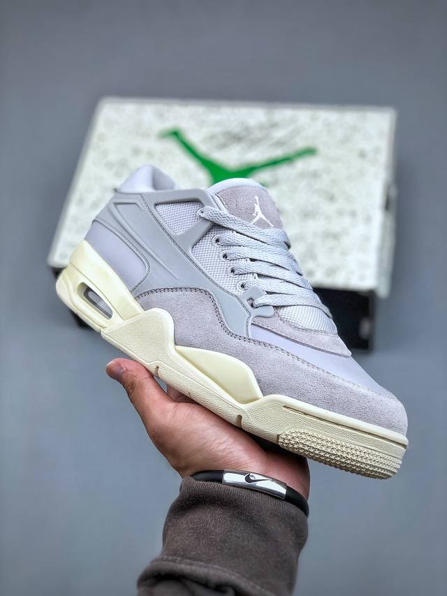 Nigel Sylvester X Jordan Air Jordan 4 Rm “Grey Sail” Aj4低帮 复刻麂皮灰白 职业 Bmx 车手 Nige