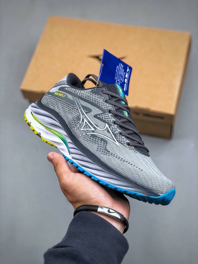 Mizuno Wave Rider 27 减震耐磨 低帮 复古时尚休闲舒适减震运动跑步鞋 美津浓wave机械缓震 可以说是机械缓震跑鞋科技的翘楚有着非凡的适应性