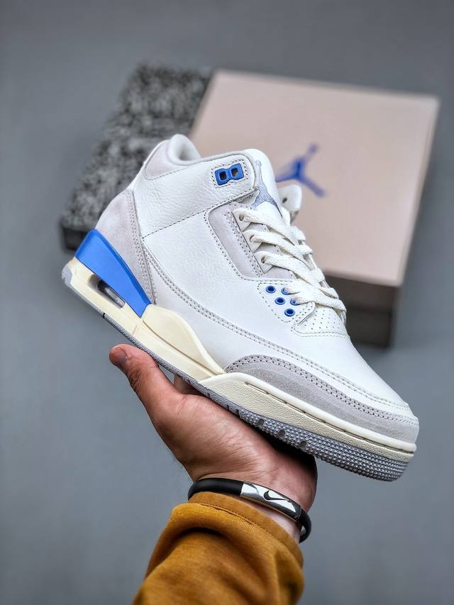 Nike Air Jordan 3 Retro Lucky Shorts Aj3 乔3幸运短裤 北卡蓝 Ct8532-101 #配色采用蓝色和白色，网眼布和特定