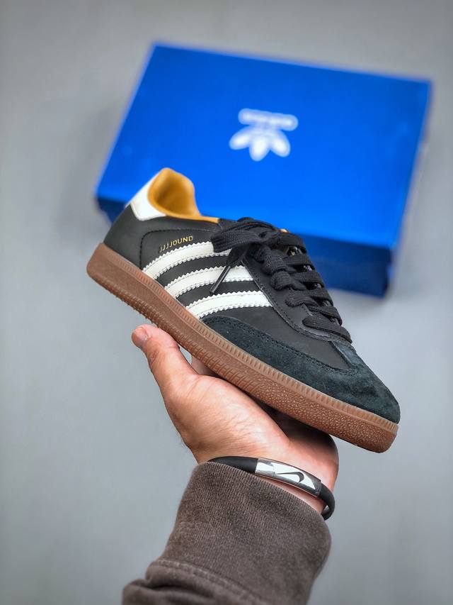 Jjjjound X Adidas Originals Samba Classic Studded Pack Black 桑巴舞系列绅士德训足球风百搭低帮休闲运