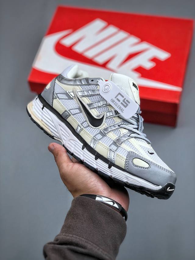 Nike P-6000 系列低帮复古老爹风休闲运动舒适慢跑鞋 银黑 购入原鞋原装纸板楦头开发 独家私模四层组合大底 市场唯一正确版本 良心定价 新配色陆续出货