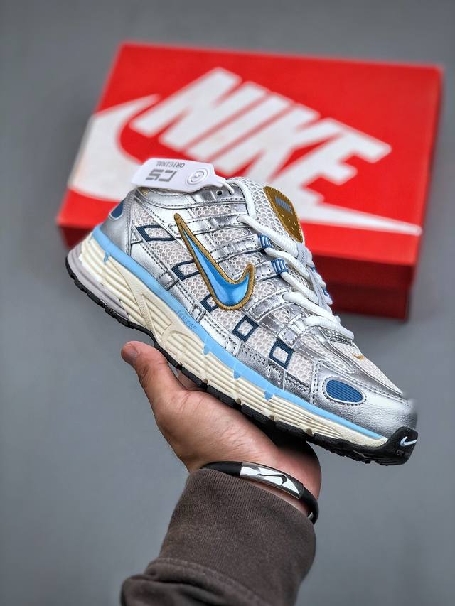 Nike P-6000 系列低帮复古老爹风休闲运动舒适慢跑鞋 银黄 购入原鞋原装纸板楦头开发 独家私模四层组合大底 市场唯一正确版本 良心定价 新配色陆续出货