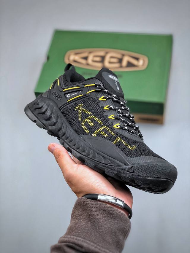 Keen Nxis Evo Wp 户外运动防水透气徒步鞋 低帮 男款 Keen.All-Terrain全地形橡胶外底，结合4Mm多向凸起纹路，一keen.All