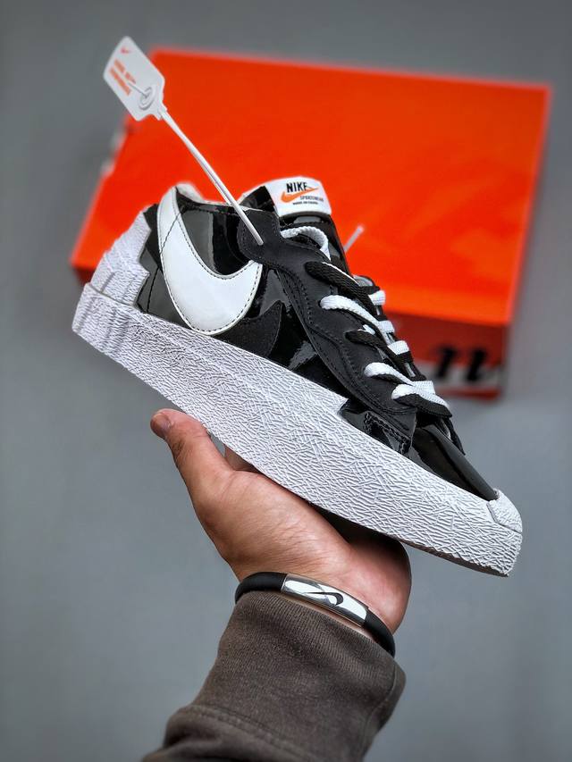 联名日式解构美学品牌sacai X Nike Blazer Low 重叠设计前卫开拓者低帮百搭板鞋 Sacai X Nike 全新双配色blazer Low 即