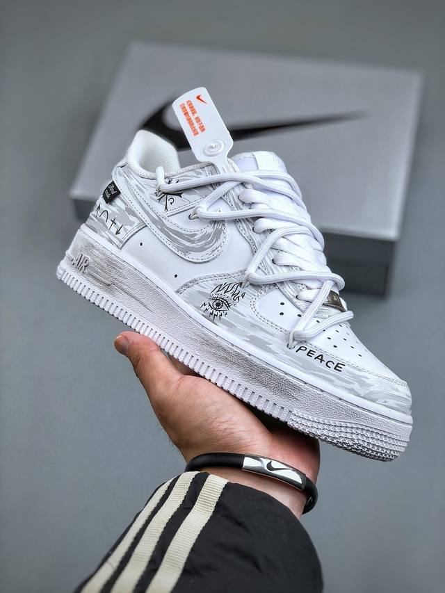 Nike Air Force 1'07 Low 潮流符号 空军一号绑带低帮休闲板鞋 Zh0316-049 #定制皮料 原厂3D打印 定制鞋盒 原楦原纸板 纯正空