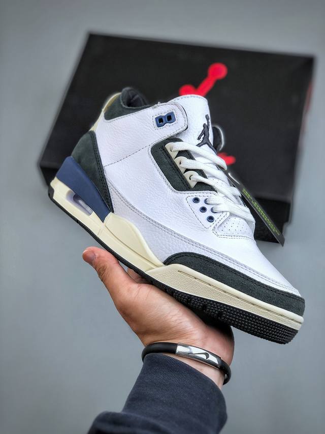 Air Jordan 3 Retro Og Sp Diffused Blue Aj3 乔3白蓝水泥 Hv8571-100 #整体配置基本和白水泥一个模板，白色荔