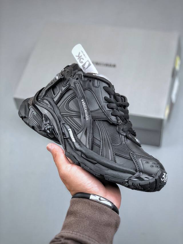 Ok版本 巴黎世家balenciaga Runner Sneaker 慢跑系列低帮复古野跑潮流姥爹风百搭休闲运动慢跑鞋男女鞋原版一致配件防尘袋及附送鞋带#全部采