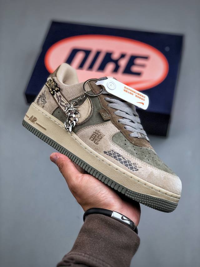 Nike Air Force 1 Low 07 龙年限定 棕绿原楦头原纸板 打造纯正低帮空军版型专注外贸渠道 全掌内置蜂窝气垫 原盒配件 原厂中底钢印、拉帮完美