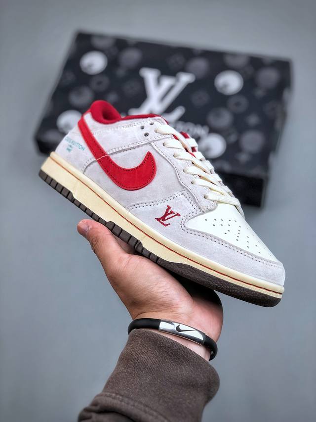 Nike Sb Dunk Low Lv联名 高端定制 低帮休闲板鞋 #高端定制鞋盒 原装头层材料 独家版型蒸餾加工大厂纯原品质出货 超高清洁度 皮料切割干净无任