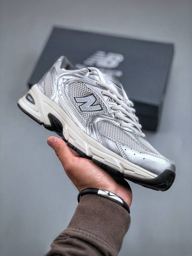 New Balance Mr530系列低帮复古老爹风跑步休闲运动慢跑鞋“深灰银”Mr530Lg 尺码：36-45 半