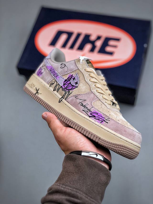 Nike Air Force 1 Low 07 万圣节 棕紫原楦头原纸板 打造纯正低帮空军版型专注外贸渠道 全掌内置蜂窝气垫 原盒配件 原厂中底钢印、拉帮完美