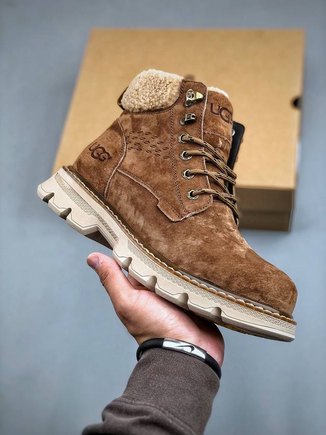 新货ugg 2024秋冬新品 羊羔毛一体内里保暖锁热 秋冬必备 户外中帮休闲马丁靴雪地靴系列 #广东大厂品质 24Ss秋冬新款 时尚潮流搭配 面料釆用意大利进口