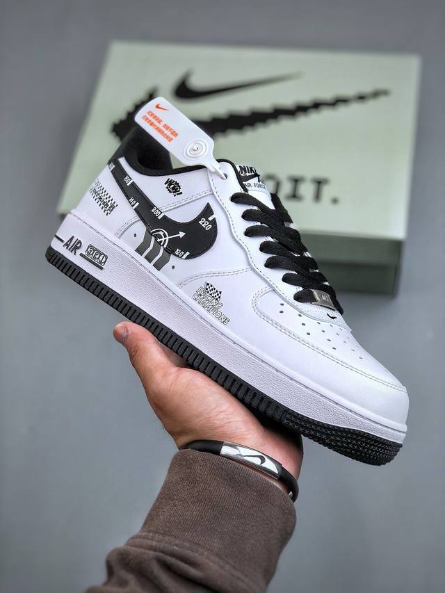 Nike Air Force 1 Low 07 白黑涂鸦原楦头原纸板 打造纯正低帮空军版型专注外贸渠道 全掌内置蜂窝气垫 原盒配件 原厂中底钢印、拉帮完美 官方