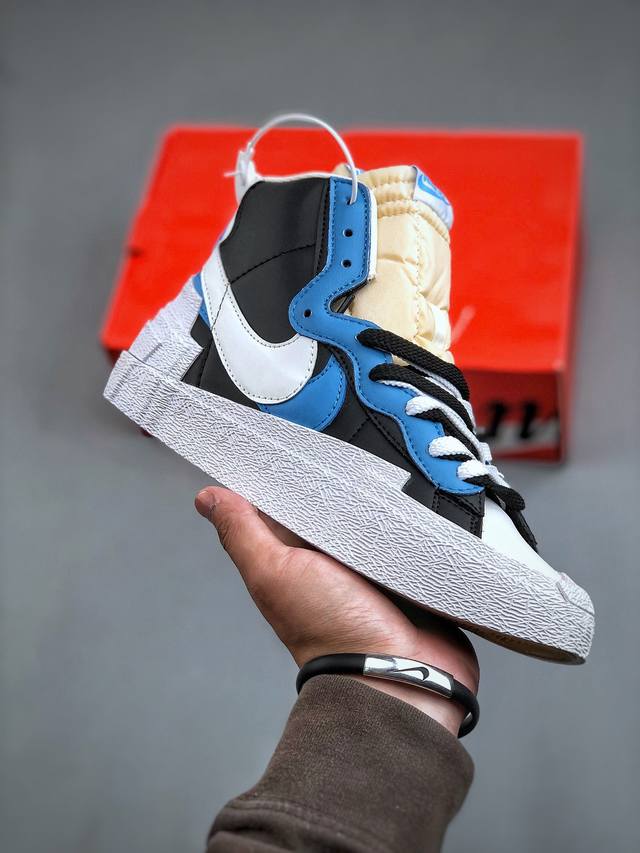 Sacai X Nike Blazer Mid 解构双勾走秀 联名款开拓者高帮休闲板鞋 Bv0072 001 尺码 ：36-45 半