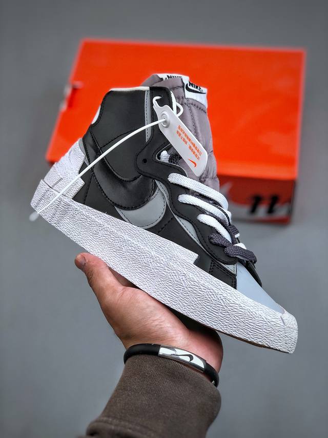 Sacai X Nike Blazer Mid 解构双勾走秀 联名款开拓者高帮休闲板鞋 Bv0072 002 尺码 ：36-45 半