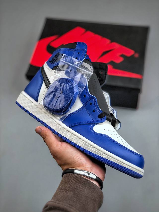 预热双十二特价福利 C版纯原 Air Jordan 1 Hlgh Og 白蓝 乔1高帮休闲板鞋 原鞋原档案开发 原厂皮料 原档冲孔鞋头 正确满胶鞋垫 四线拉帮