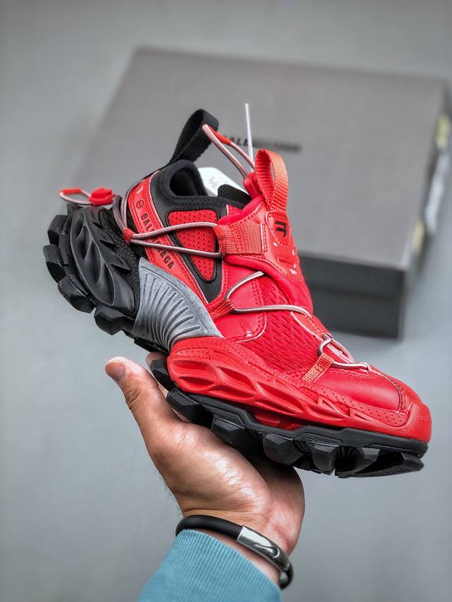 法国高端奢侈品牌-巴黎世家balenciaga Hike Trail Sneaker 徒步旅行15代系列低帮复古阔型厚底户外姥爹风潮流百搭休闲运动越野慢跑鞋“黑