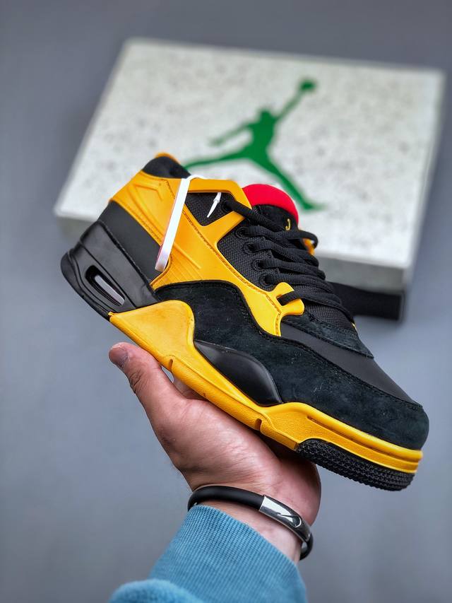 Nike Air Jordan 4 Retro Rm Bruce Lee 迈克尔 乔丹aj4代重置版系列中帮复古休闲运动文化篮球鞋“李小龙黑黄”Fq7939-0