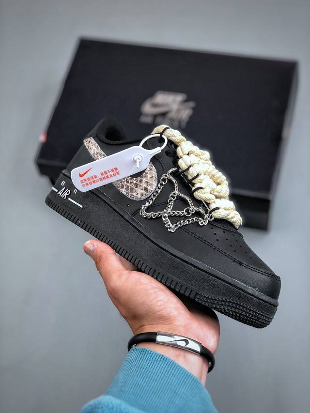 Nike Air Force 1 Low 07 绑带联名 原楦头原纸板 打造纯正低帮空军版型专注外贸渠道 全掌内置蜂窝气垫 原盒配件 原厂中底钢印、拉帮完美 货