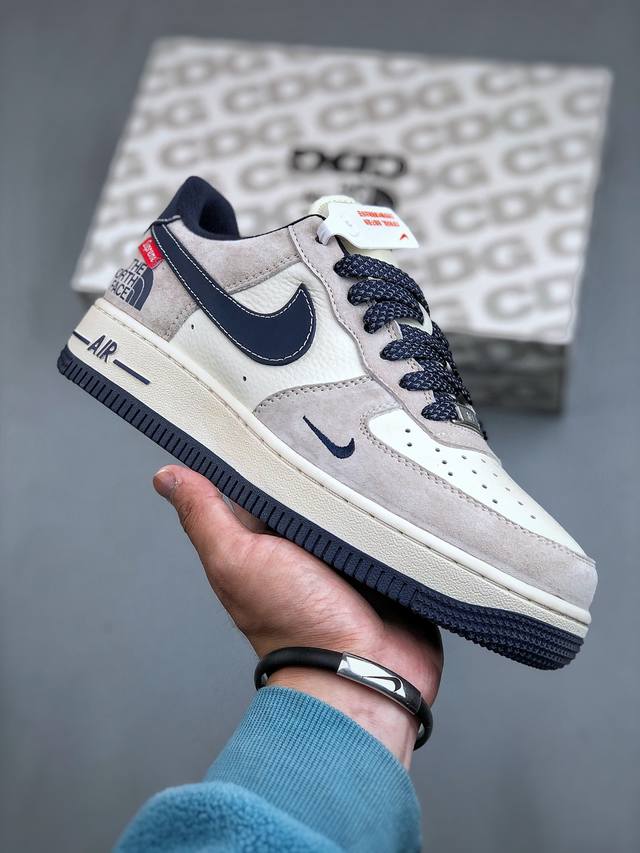 Nike Air Force 1'07 Low Supreme北面联名-猪八深蓝 空军一号低帮休闲板鞋 Xz6188-118 #原楦头原纸板 原装鞋盒 定制五金