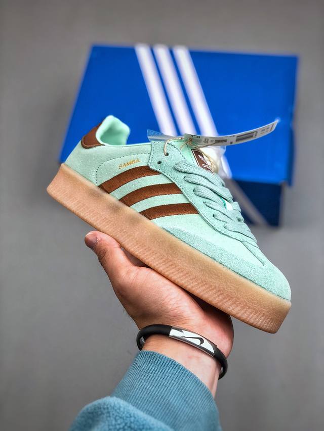 Adidas Originals Sambae Valentine'S Day 桑巴舞加大厚底版系列德训风百搭松糕休闲运动板鞋 货号jh8835 尺码：36-4